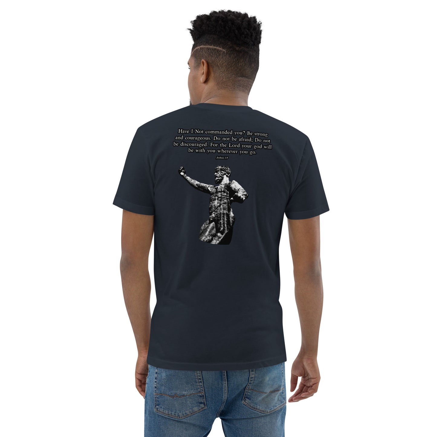 Joshua 1:9 Embroidered Fitted Tee